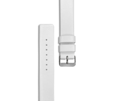 White Leather Watch Straps (with silver hardware) - Gregory Sylvia