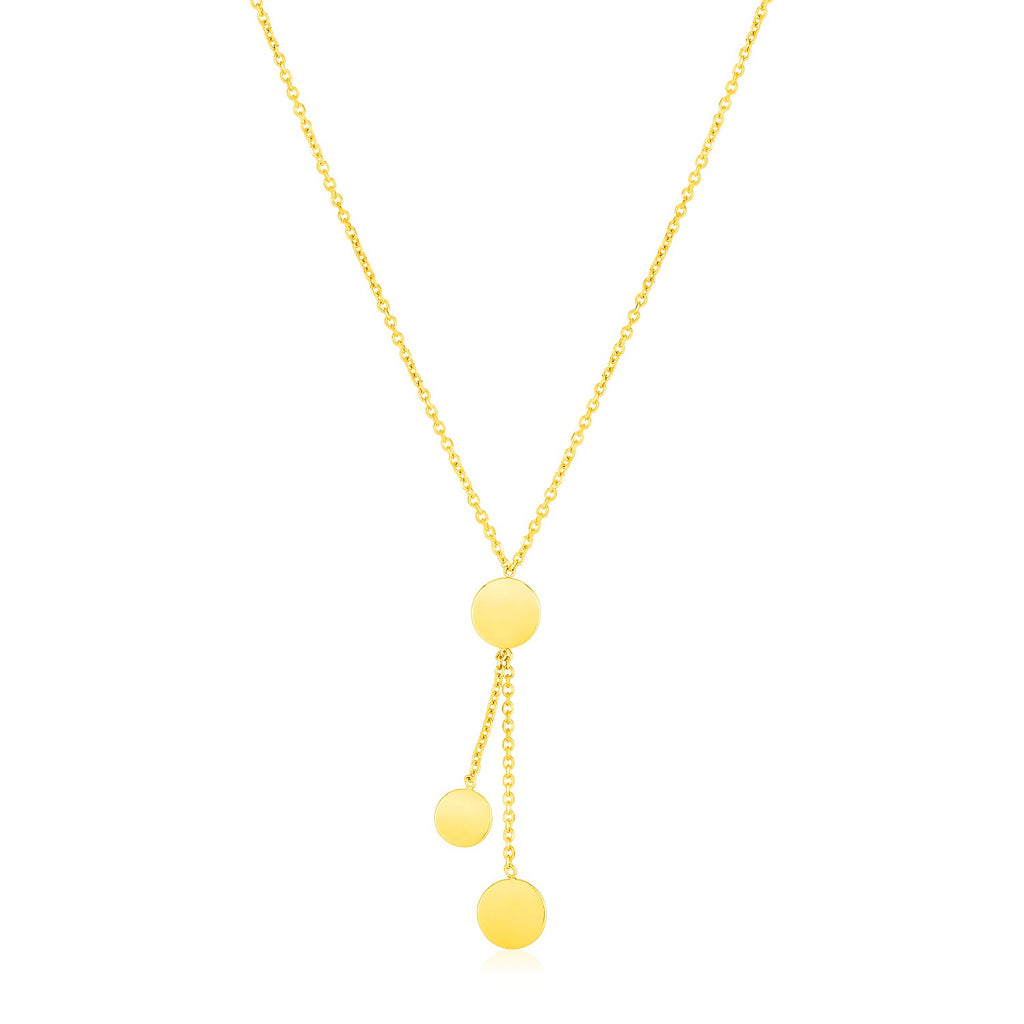 Necklace with Circle Drops